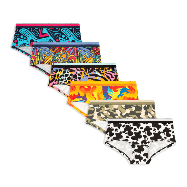 Bright & Breezy Bundle - Girls Cotton Knickers 6 Pack