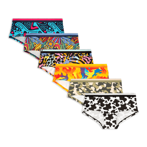 Bright & Breezy Bundle - Girls Cotton Knickers 6 Pack