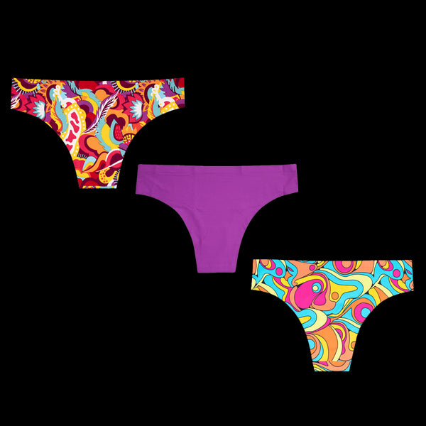 Juicy Bundle - Ladies Seamless Brazilian Briefs 3 Pack Bundle