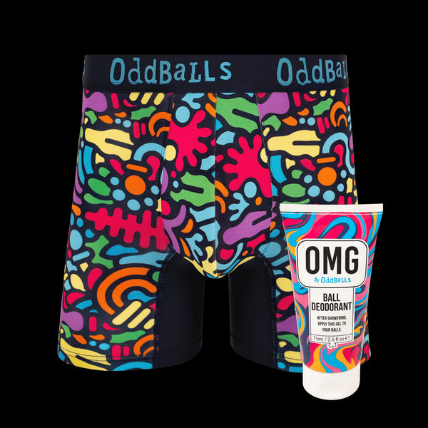 Jurassic - Mens Bamboo Boxer Shorts & Ball Deodorant Bundle