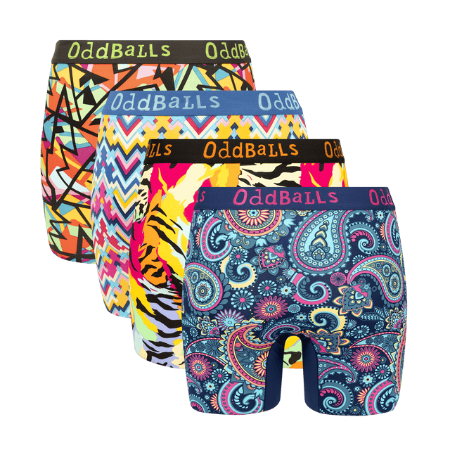 The Essentials Bundle - Ladies Bamboo Boxer Shorts 4 Pack Bundle