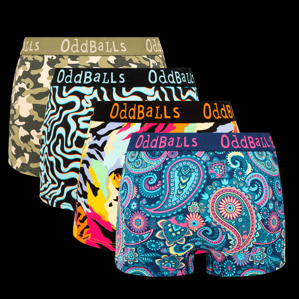 New Favourites Bundle - Ladies Boxer Shorts 4 Pack Bundle