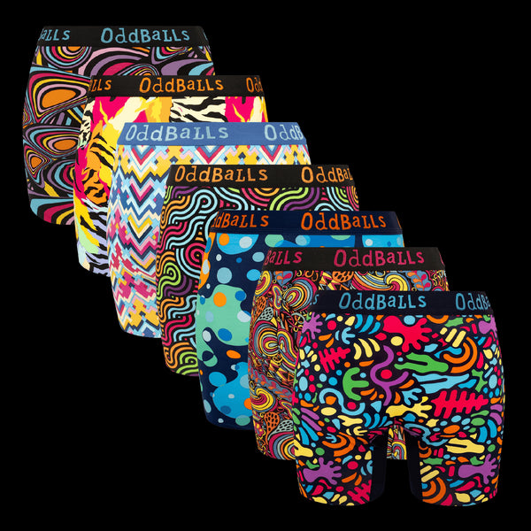 Christmas Magic Bundle - Ladies Bamboo Boxer Shorts 7 Pack