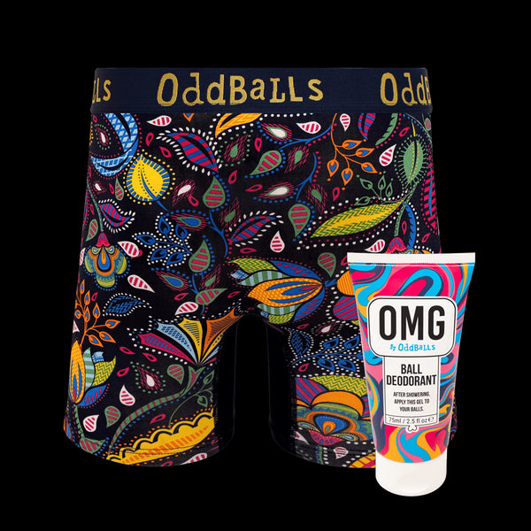 Magic Garden - Mens Bamboo Boxer Shorts & Ball Deodorant Bundle