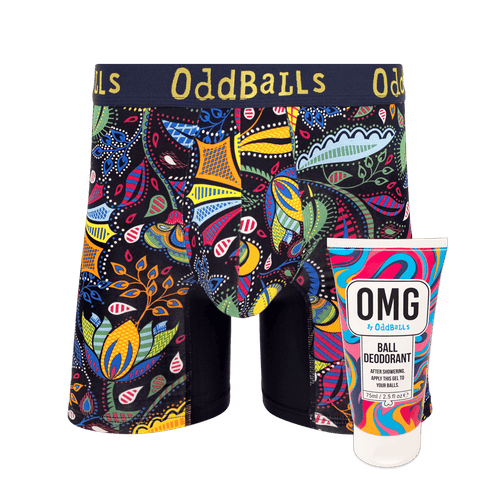 Magic Garden - Mens Bamboo Boxer Shorts & Ball Deodorant Bundle
