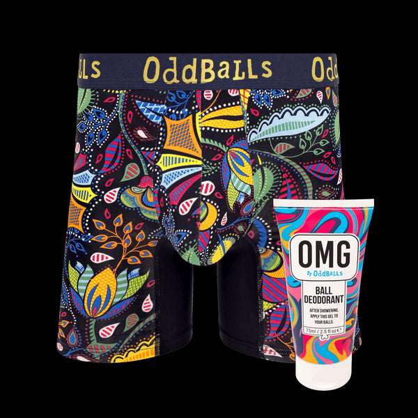 Magic Garden - Mens Bamboo Boxer Shorts & Ball Deodorant Bundle
