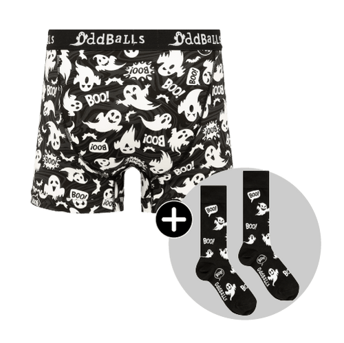 Ghosts Bundle - Mens Boxer Shorts & Matching Socks