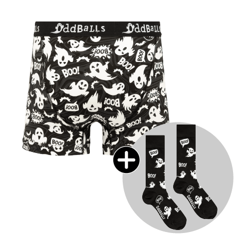 Ghosts Bundle - Mens Boxer Shorts & Matching Socks