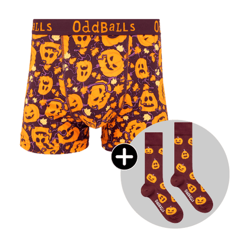 Pumpkins Bundle - Mens Boxer Shorts & Matching Socks