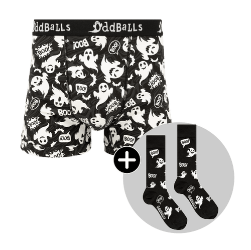 Ghosts Bundle - Mens Boxer Shorts & Matching Socks