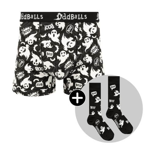 Ghosts Bundle - Mens Boxer Shorts & Matching Socks