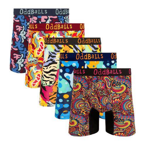 Bargain Bums Bundle - Mens Bamboo Boxer Shorts 5 Pack