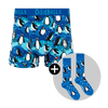 Penguins Bundle - Mens Boxer Shorts & Matching Socks