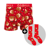 Christmas Puddings Bundle - Mens Boxer Shorts & Matching Socks