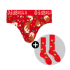 Christmas Puddings Bundle - Mens Cotton Briefs & Matching Socks