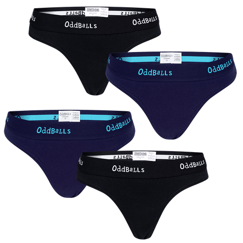 Midnight and Black Bundle - Ladies Thong 4 Pack Bundle
