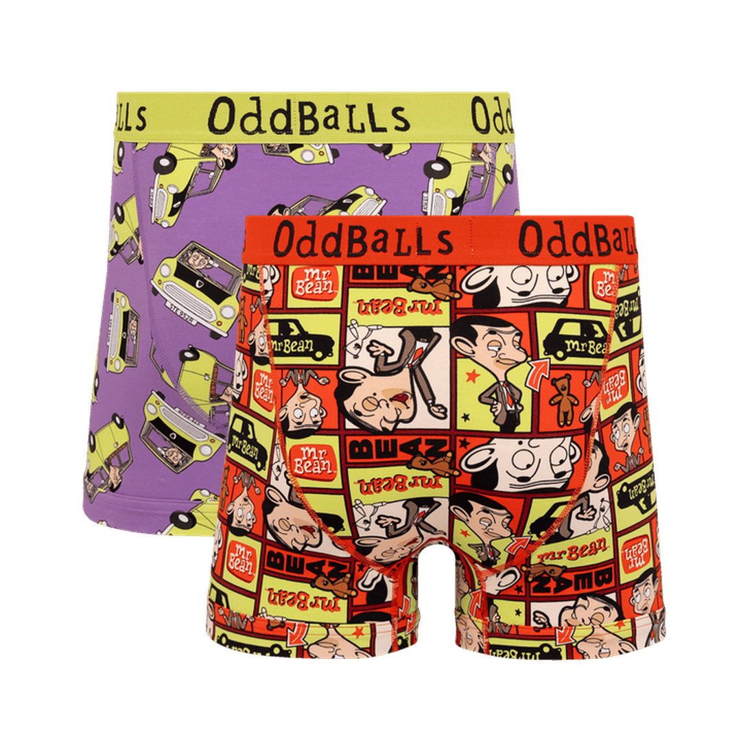 Mr Bean Bundle - Mens Cotton Boxer Shorts 2 Pack