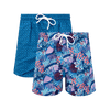 Navy & Coral Bundle - Mens Swim Shorts 2 Pack