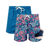 Navy & Fancy Pants Bundle - Mens Compression Swim Shorts 2 Pack