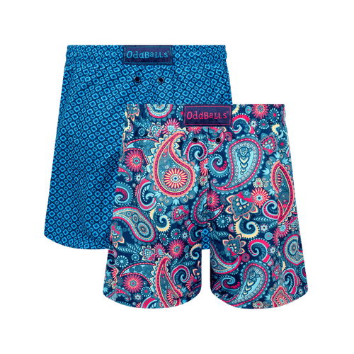 Navy & Fancy Pants Bunde - Mens Swim Shorts 2 Pack