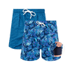 Navy & Tropical Bundle - Mens Compression Swim Shorts 2 Pack