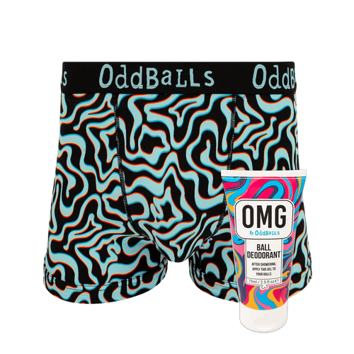Neon Lava - Mens Boxer Shorts & Ball Deodorant Bundle