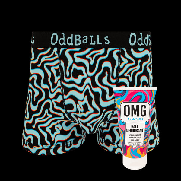Neon Lava - Mens Boxer Shorts & Ball Deodorant Bundle