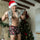 black, red and white OddBalls Disco Santa men's cotton boxer shorts