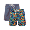 Orange & Paradise Bundle - Mens Swim Shorts 2 Pack