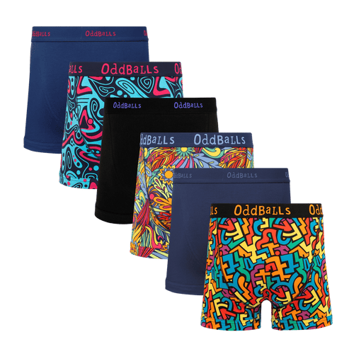 Best of Both Worlds Bundle - Mens Boxer Shorts 6 Pack