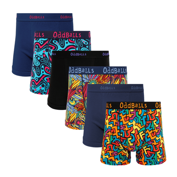 Best of Both Worlds Bundle - Mens Boxer Shorts 6 Pack