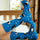 OddBalls blue penguin Christmas limited addition cotton socks