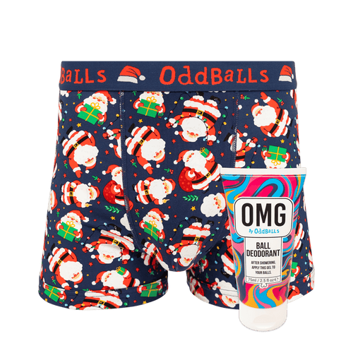 Santa - Mens Boxer Shorts & Ball Deodorant Bundle