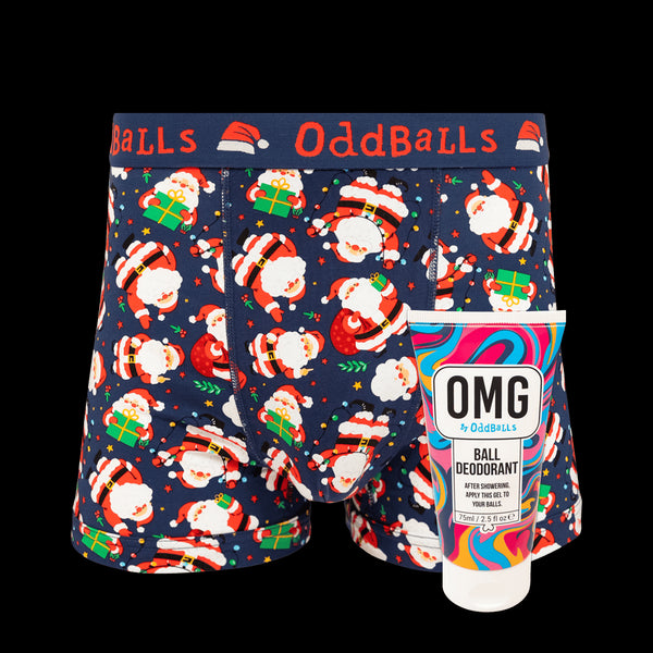 Santa - Mens Boxer Shorts & Ball Deodorant Bundle