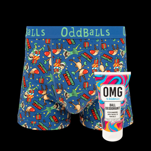 Rudolph - Mens Boxer Shorts & Ball Deodorant Bundle
