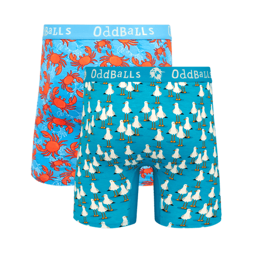 Seaside Bundle - Mens Bamboo Boxer Shorts 2 Pack