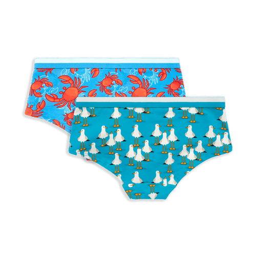 Seaside Bundle - Girls Cotton Knickers 2 Pack
