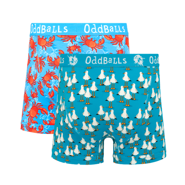 Seaside Bundle - Mens Cotton Boxer Shorts 2 Pack