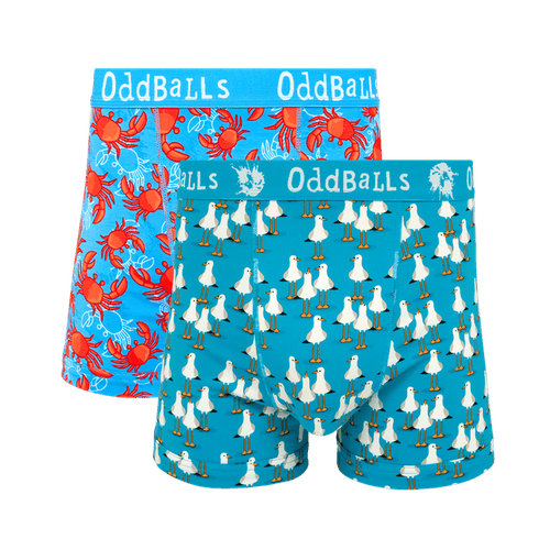 Seaside Bundle - Mens Cotton Boxer Shorts 2 Pack