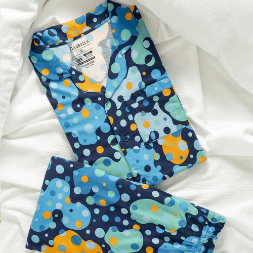 Space Balls - Modal Men's Short Button Up Pyjamas Set