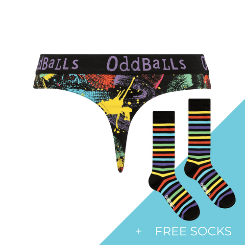 Women's Patterned Thong Subscription - Monthly (Free Socks + Free Delivery!)