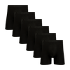 Stealth Black Bundle - Mens Bamboo Boxer Shorts 6 Pack