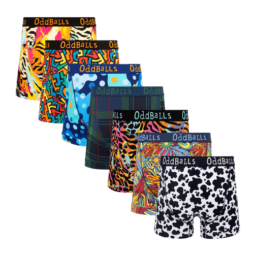 Suns Out Bums Out Bundle - Mens Cotton Boxer Shorts 7 Pack
