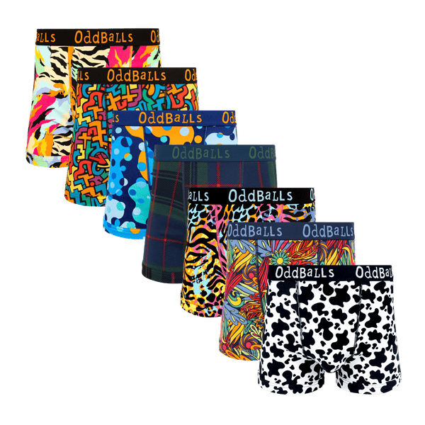 Suns Out Bums Out Bundle - Mens Cotton Boxer Shorts 7 Pack