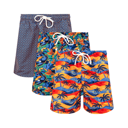 Sunset Bundle - Mens Swim Shorts 3 Pack