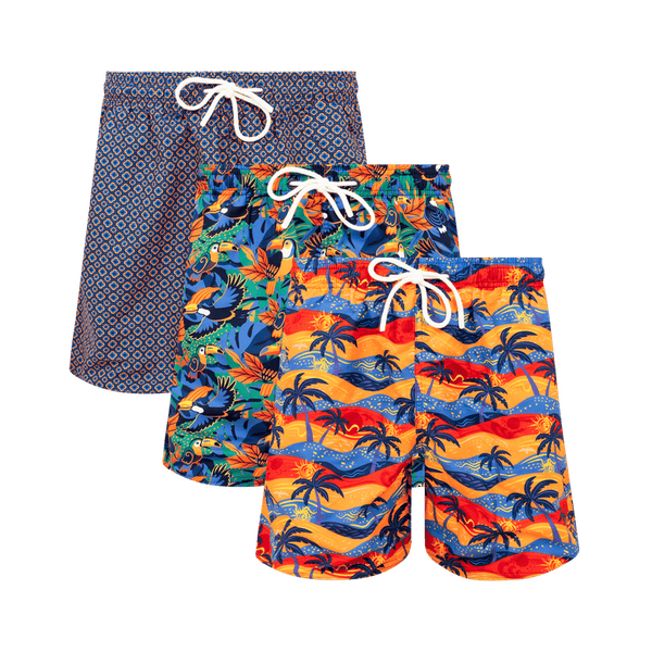 Sunset Bundle - Mens Swim Shorts 3 Pack