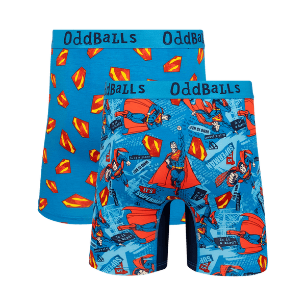 Superman Bundle - Mens Bamboo Boxer Shorts 2 Pack