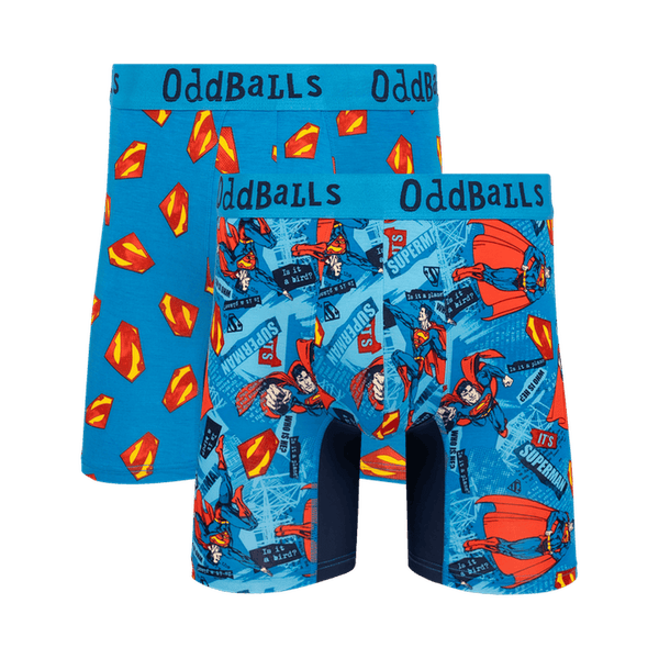 Superman Bundle - Mens Bamboo Boxer Shorts 2 Pack