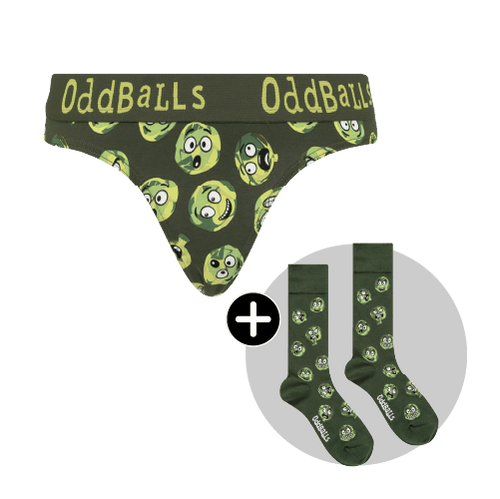 Sprout of Control Bundle - Ladies Cotton Thong & Matching Socks