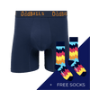 Men's Plain Bamboo Boxer Shorts Subscription - Monthly (Free Socks + Free Delivery!)
